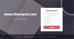 Desktop Screenshot of ilimsepeti.com